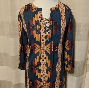 Aztec tunic top